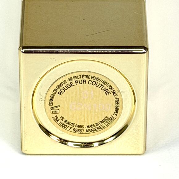 YSL Yves Saint Laurent Rouge Pur Couture Caring Satin Lipstick Red Travel .05 oz - Picture 5 of 5